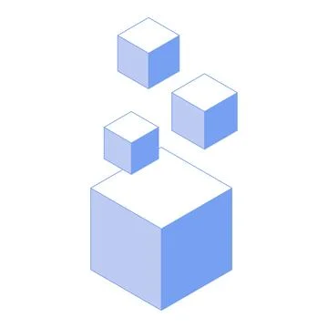 Abstract cube particle Stock Illustration