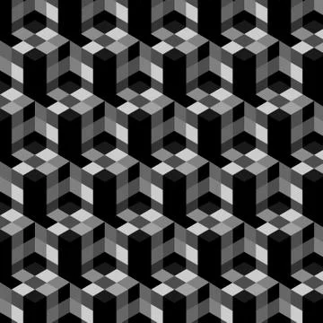Abstract cube pattern. Colorful design, geometric 3d vector wallpaper, cube p Stock Illustration