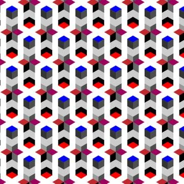 Abstract cube pattern. Colorful design, geometric 3d vector wallpaper, cube p 스톡 일러스트