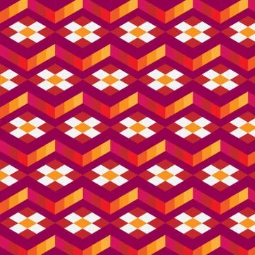 Abstract cube pattern. Colorful design, geometric 3d vector wallpaper, cube p Stock Illustration