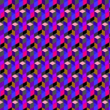 Abstract cube pattern. Colorful design, geometric 3d vector wallpaper, cube p Stock Illustration