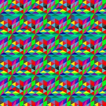 Abstract cube pattern. Colorful design, geometric 3d vector wallpaper, cube c Stock Illustration