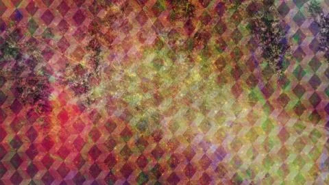 Abstract Cube Pattern with Rainbow Colored Texture Illustrazione stock