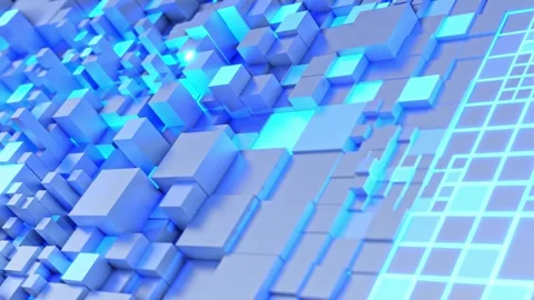 Abstract cube reveal represent big data background. Stock Footage 255971742