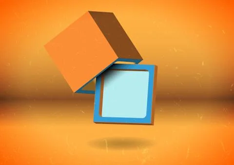 Abstract cube screen Illustrazione stock