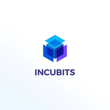 Abstract Cube Shape Logo Design Template Stock Illustration