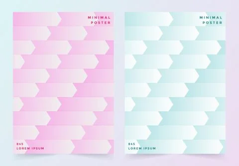 Abstract cube soft minimal covers pattern Stock Illustration