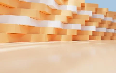 Abstract cube structure, 3d rendering. イラスト素材