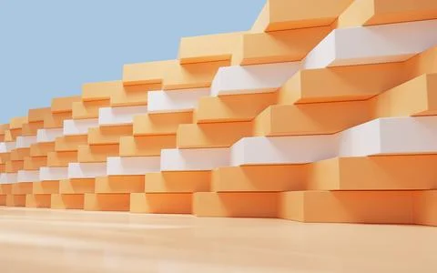 Abstract cube structure, 3d rendering. イラスト素材
