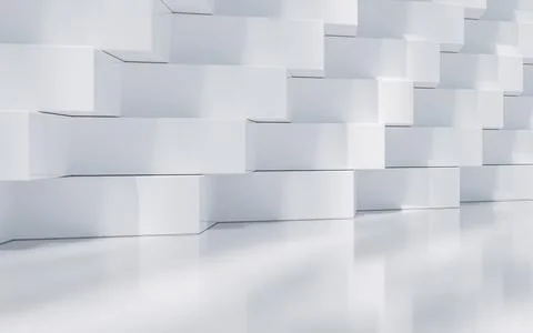 Abstract cube structure, 3d rendering. Illustrazione stock