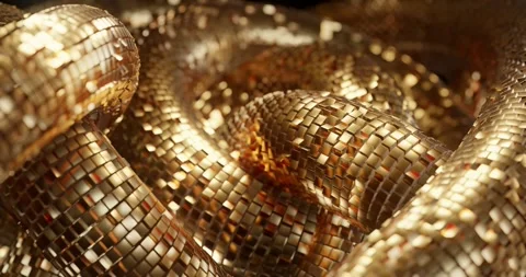 Abstract Cube twist gold glitter luxury background Stock Footage 257900628