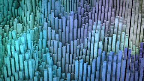 Abstract cubes 3d animation isolated on black background Stock Footage 331528925