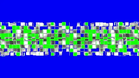 Abstract cubes and square cells on chroma key Stock Footage 156770387