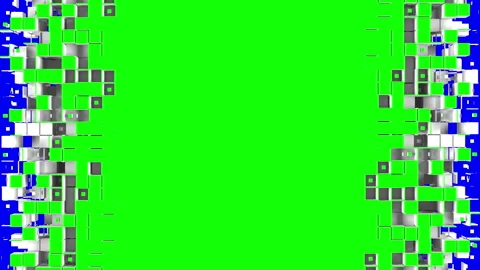 Abstract cubes and square cells on chroma key Stock Footage 170393683