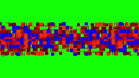 Abstract cubes and square cells on chroma key Stock Footage 172443805