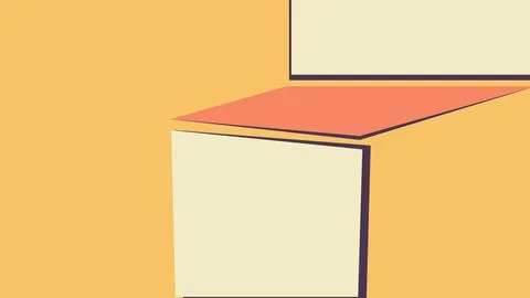 Abstract Cubes and Surfaces in Perspective Stock Illustration