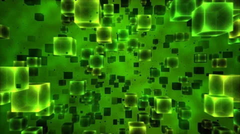 Abstract Cubes Animation - Loop Green Stock Footage 39805807