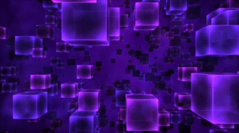 Abstract Cubes Animation - Loop Purple Stock Footage 39808000