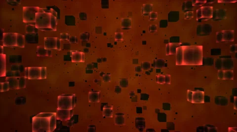 Abstract Cubes Animation - Loop Red Stock Footage 39807985