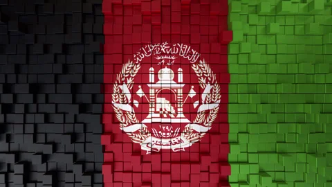 Abstract Cubes Background with Afghanistan Flag Stock Footage 313999357