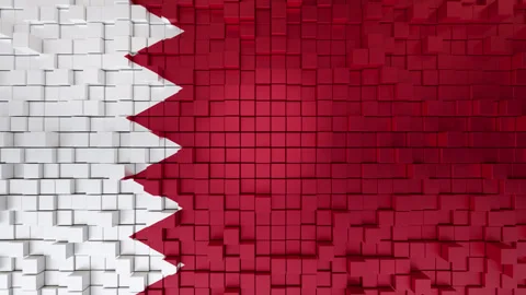 Abstract Cubes Background with Bahrain Flag Stock Footage 313998549