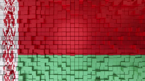 Abstract Cubes Background with Belarus Flag Stock-Footage 313998201