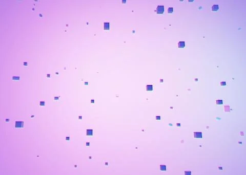 Abstract cubes background. Chaotic cubes with copyspaces. 3d render Illustrazione stock