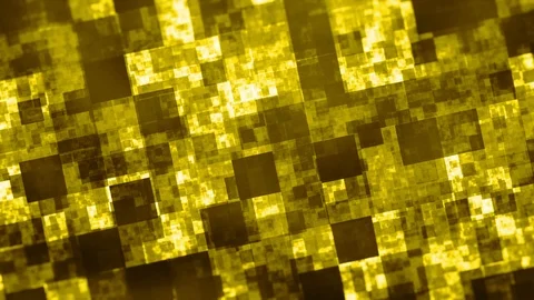 Abstract Cubes Background Looping 4K Gold Stock Footage 109274428