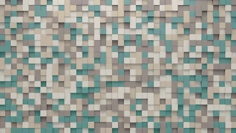 Abstract Cubes Background Random Motion, 3d Loopable Animation 4k Video stock 71436210