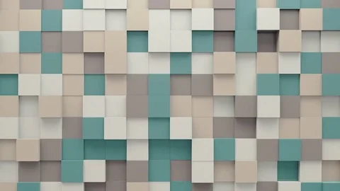 Abstract Cubes Background Random Motion, 3d Loopable Animation 4k Stock Footage 71436581