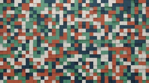 Abstract Cubes Background Random Motion, 3d Loopable Animation 4k Stock Footage 71437286