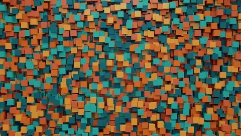 Abstract Cubes Background Random Motion, 3d Loopable Animation 4k Video stock 71437446