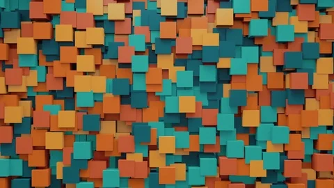 Abstract Cubes Background Random Motion, 3d Loopable Animation 4k Stock Footage 71437568