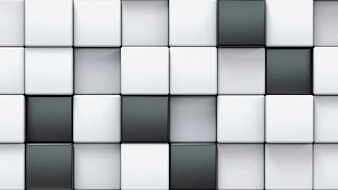 Abstract Cubes Background Random Motion, 3d Loopable Animation 4k Stock Footage 123000824