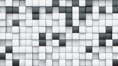 Abstract Cubes Background Random Motion, 3d Loopable Animation 4k Stock Footage 123000860