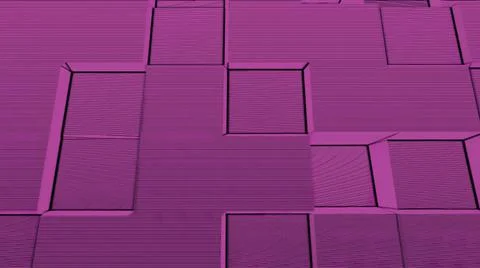 Abstract Cubes Background Random Motion, Loopable Animation. Pink Cubes イラスト素材