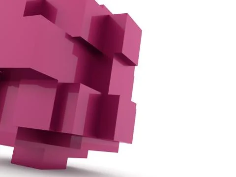 Abstract cubes background rendered Stock Illustration