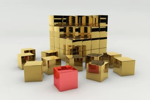 Abstract cubes Stock Illustration