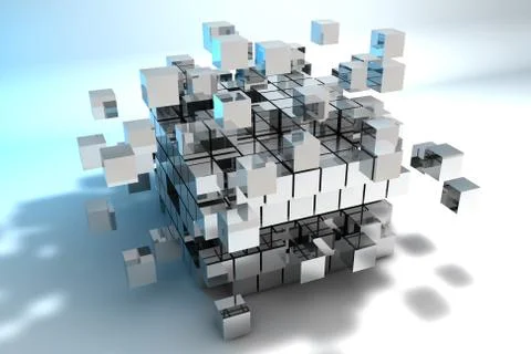 Abstract cubes Stock Illustration