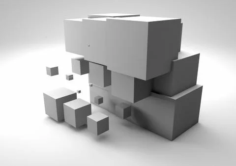 Abstract cubes Stock Illustration
