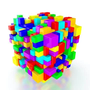 Abstract cubes Stock Illustration