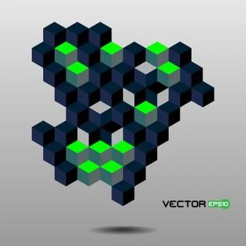 Abstract cubes Stock Illustration
