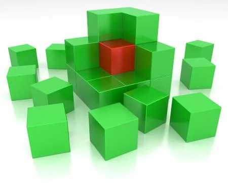 Abstract cubes Stock Illustration