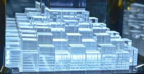 Abstract cubes light Stock Photos