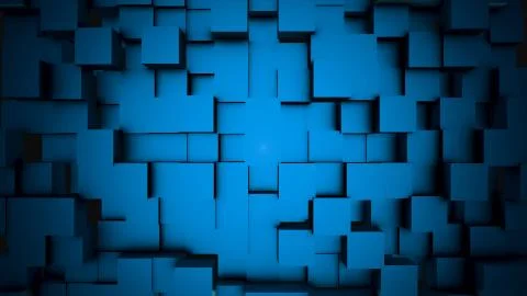 Abstract cubes move, 3D animation. Seamless Looping Abstract Cubes Background Illustrazione stock