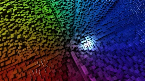Abstract Cubes Move, Loopable Animation. Seamless Loopable. Stock Footage 120633310