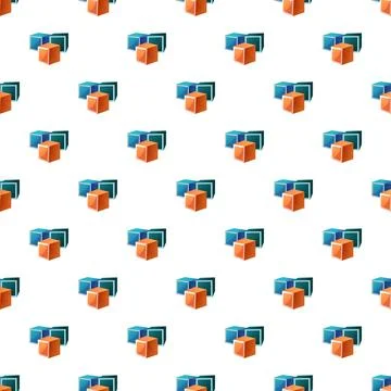 Abstract cubes pattern forming repeating geometric background design Stock Illustration