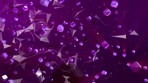 Abstract Cubes Plexus in a 3D animation Stock Footage 241629268