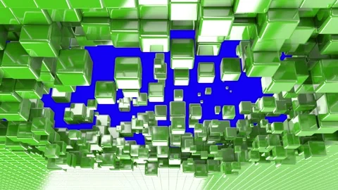 Abstract cubes popping Stock Footage 155231929