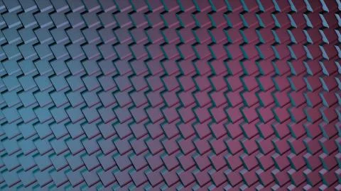 Abstract cubes random motion, 3d Loopable Animation. Abstract cubes move, 3d Stockillustratie